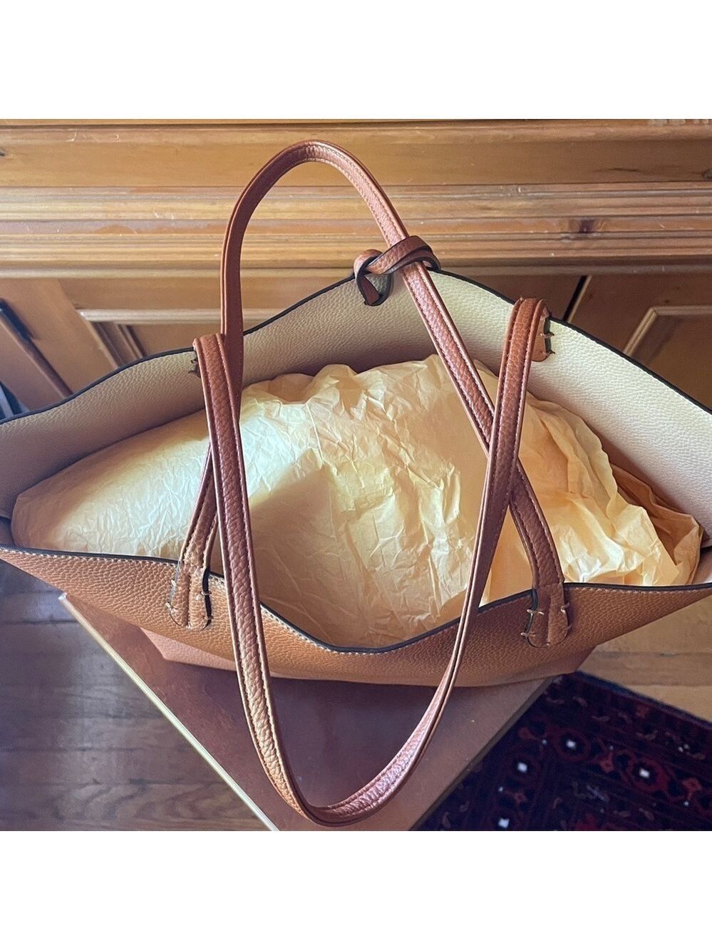 ✨BRAND NEW ✨ a Ludicrously Capacious ✨ Brown Buttery-Soft Tote Bag✨ - Picture 5 of 12